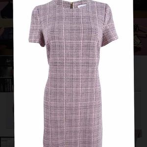 Calvin Klein Plaid short sleeve Wear to Work dress
